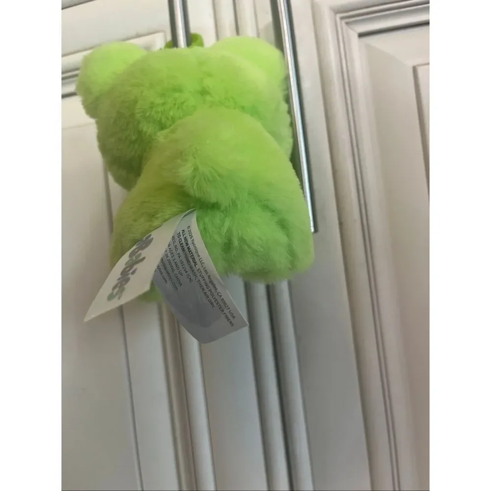 LaBabies Zuzu Spring Monster Clip Plush Toy Stuffed Animal Lime Green Tan NWOT